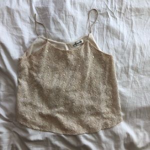 Annabella White Tank w/ Sequins